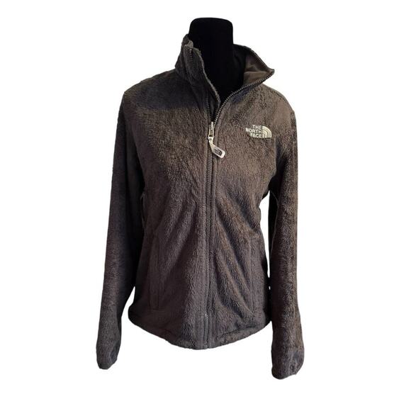 The North Face Osito 2 Fleece Jacket Women’s Small Gray Full Zip High-Pile Fuzzy - Picture 1 of 6